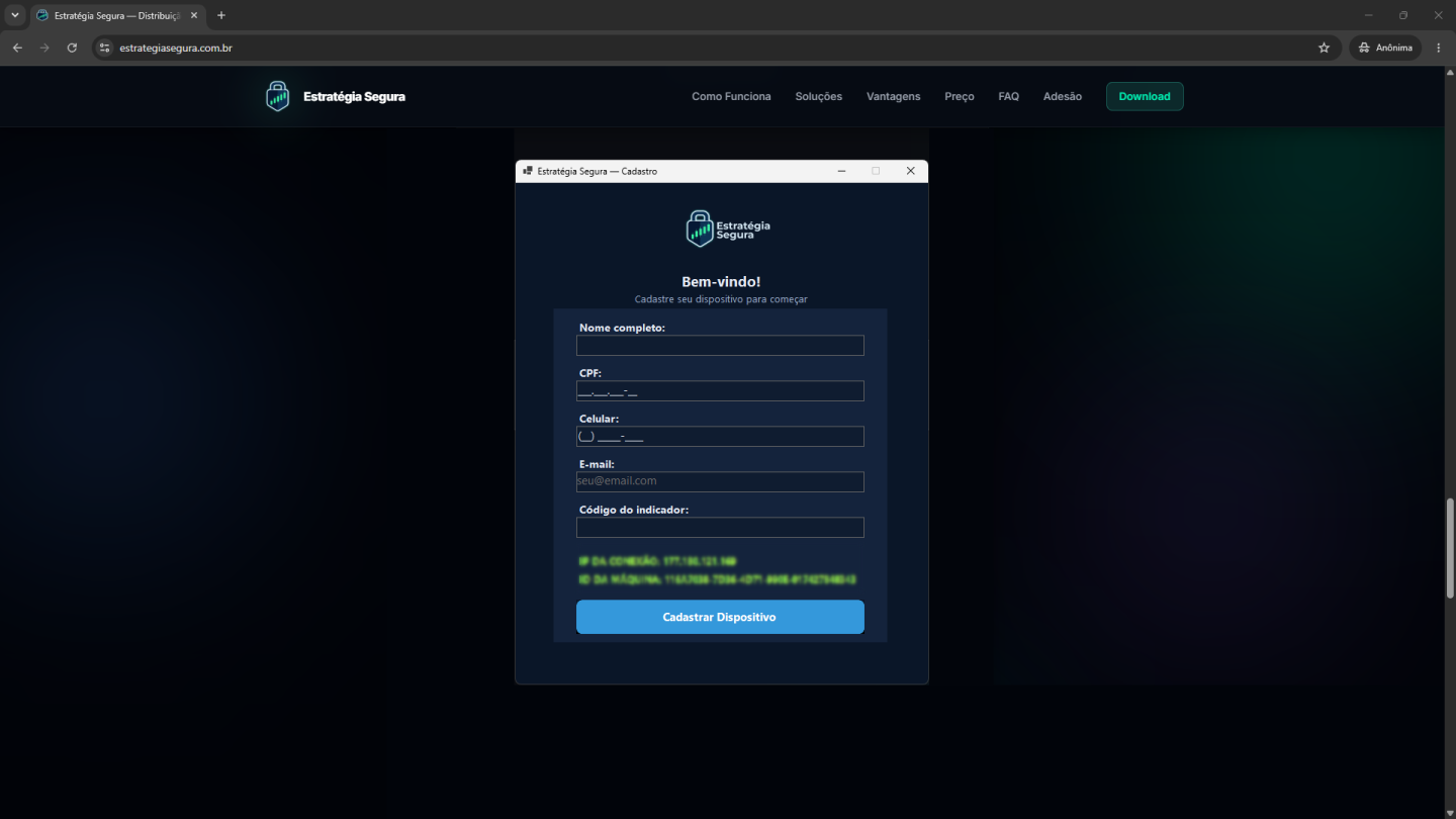 Programa Estratégia Segura para cliente e trader